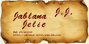 Jablana Jelić vizit kartica